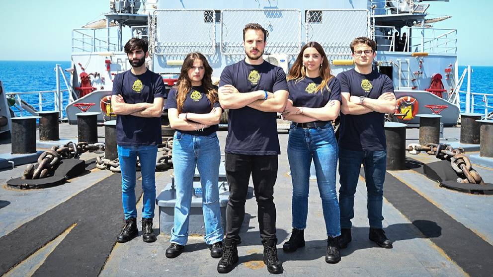Four UCSC students on board the Italian Navy